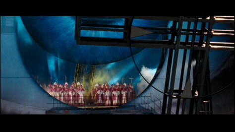 The Illuminist opera La Tosca, with the church under the all-seeing eye.