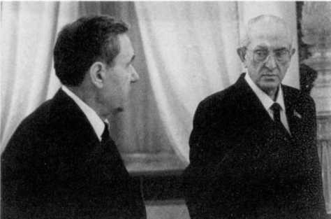Soviet Foreign Minister Andrei Gromyko and KGB Chairman Yuri Andropov, 1982.