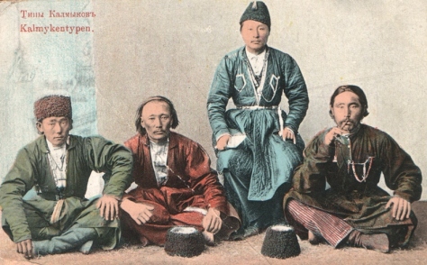 Ethnographic photo of Kalmyk men.